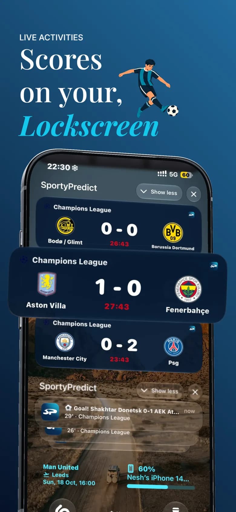 SportyPredict Live Activities on the Lock Screen